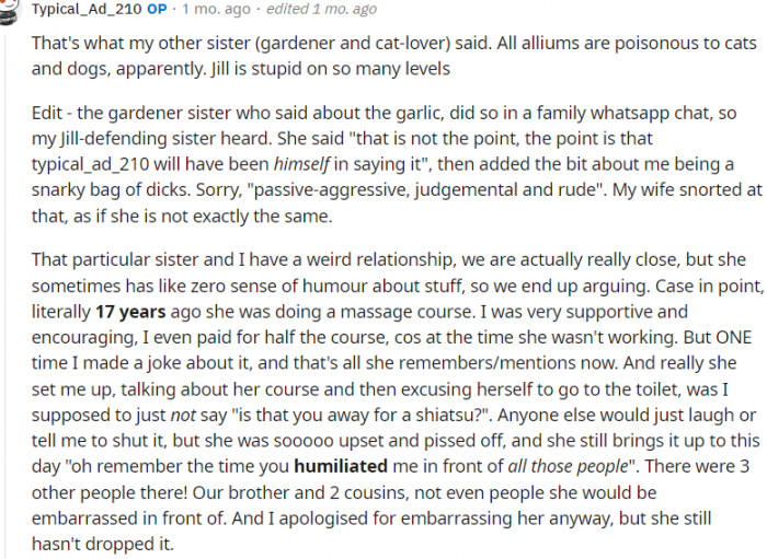 The OP gave a detailed reply