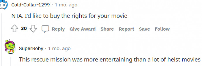 17. The entertaining rescue mission