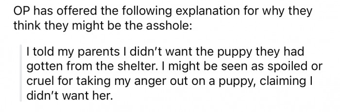 OP thinks she might potentially be the a-hole for the following reason.