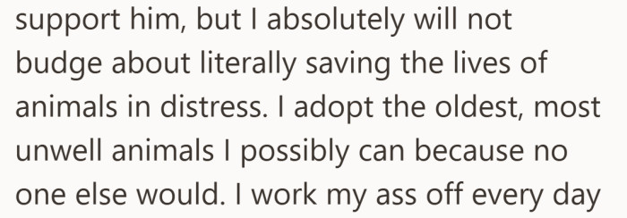 For her, these animals are not hobbies. They are a responsibility she refuses to abandon.