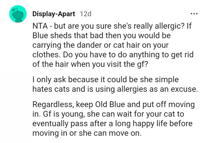 Keep old Blue and put off moving in