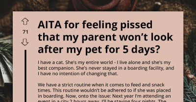Cat Owner Clashes With Parent After They Bluntly Refuse Paid Petsitting Over Concerns Of Getting “Bored”