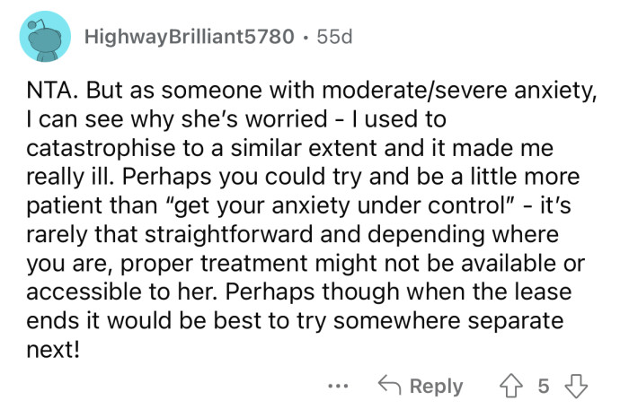 Anxiety is tough.