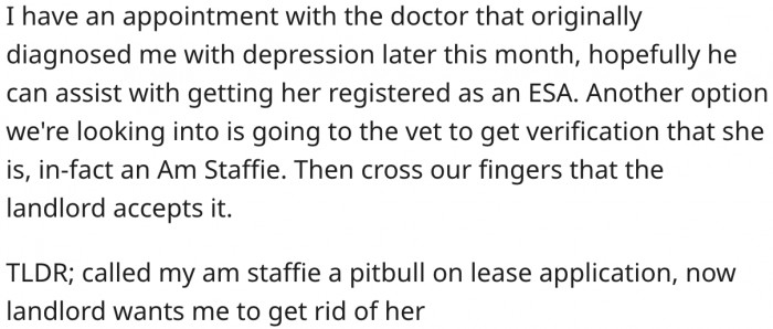 She's relying on her doctor, but here's what Reddit thinks.