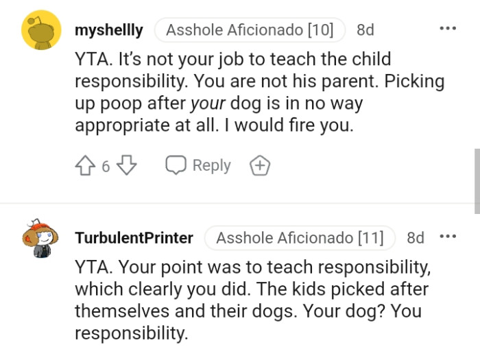 It's not the OP's job to teach the kid how to be responsible