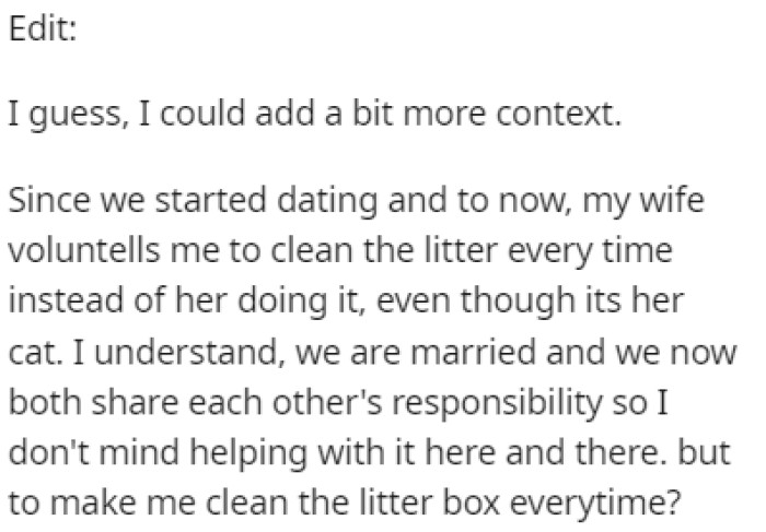 OP expanded on the original story to further explain his situation