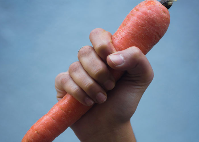 3. Told my kid that carrots help you see in the dark, he then went into the basement with a carrot and started waving it around like a flashlight.