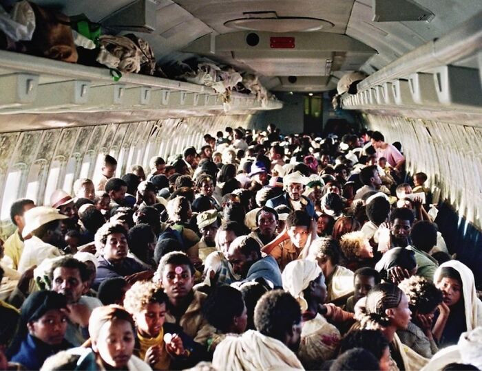 4. The record for most passengers on a plane was set in 1991 when 1086 Ethiopian Jews evacuated to Jerusalem. The plane landed with 1088 passengers as two babies were born during the flight