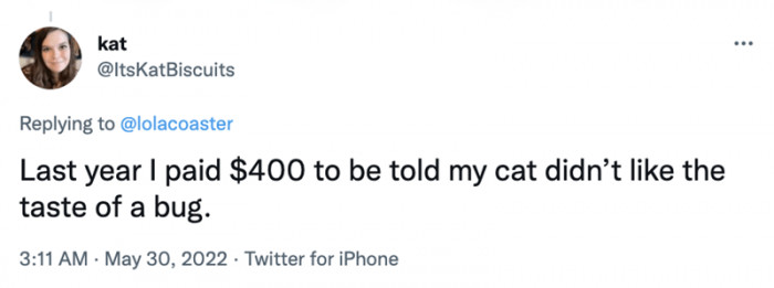 8. He Didn't Like Bug Taste