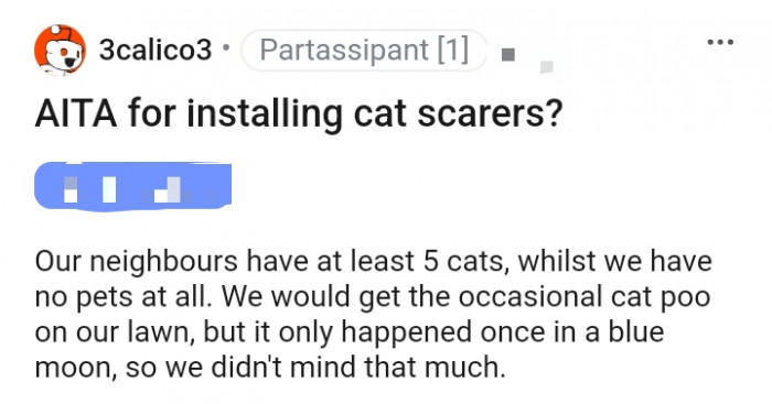 This Redditor chose to install cat scarers and here's why...