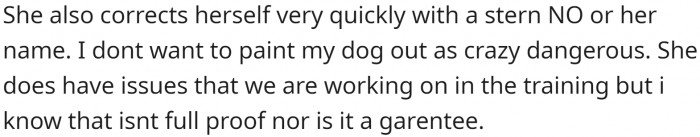 She will work with her dog.