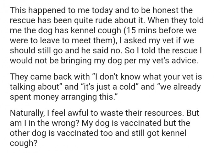 I don't know what your vet is talking about