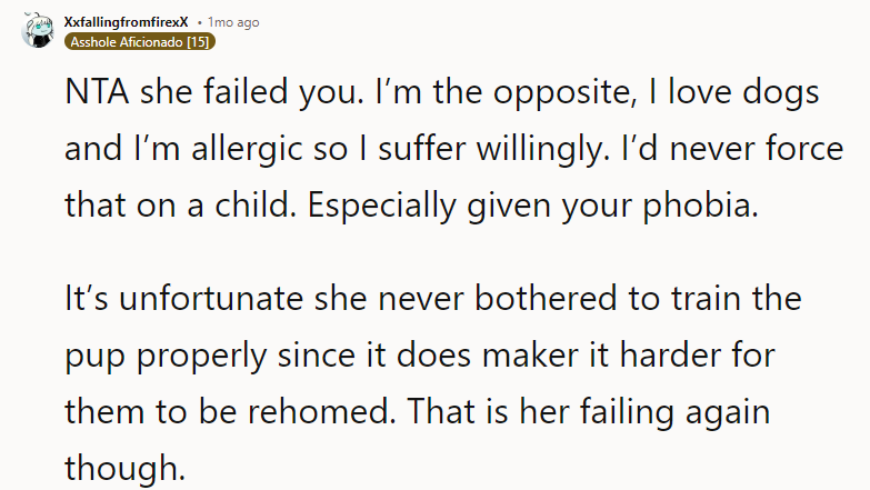 That is her failing again though.