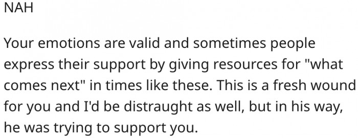 5. It's normal for people to offer support in this manner.