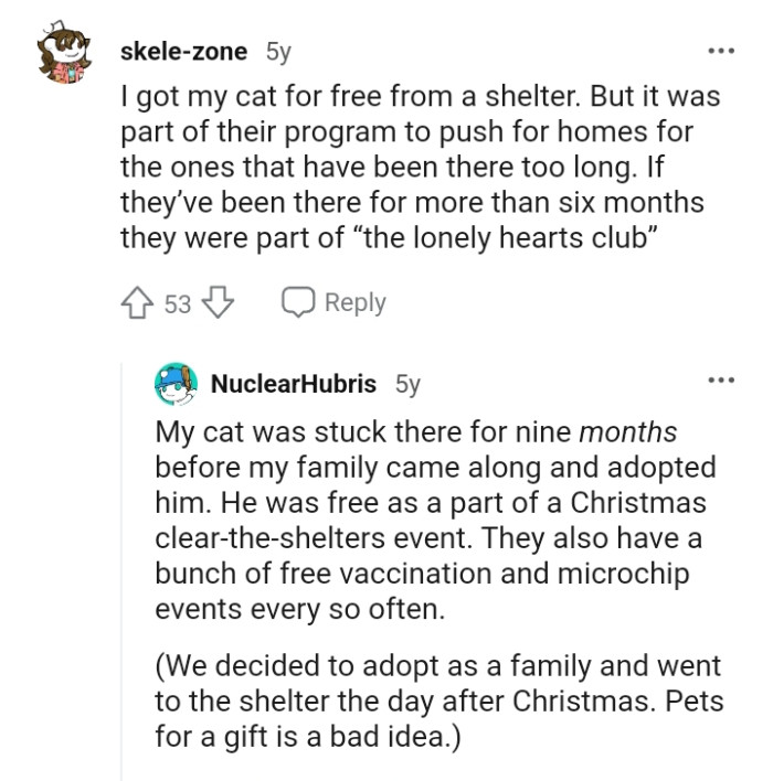 This Redditor got their cat for free from a shelter